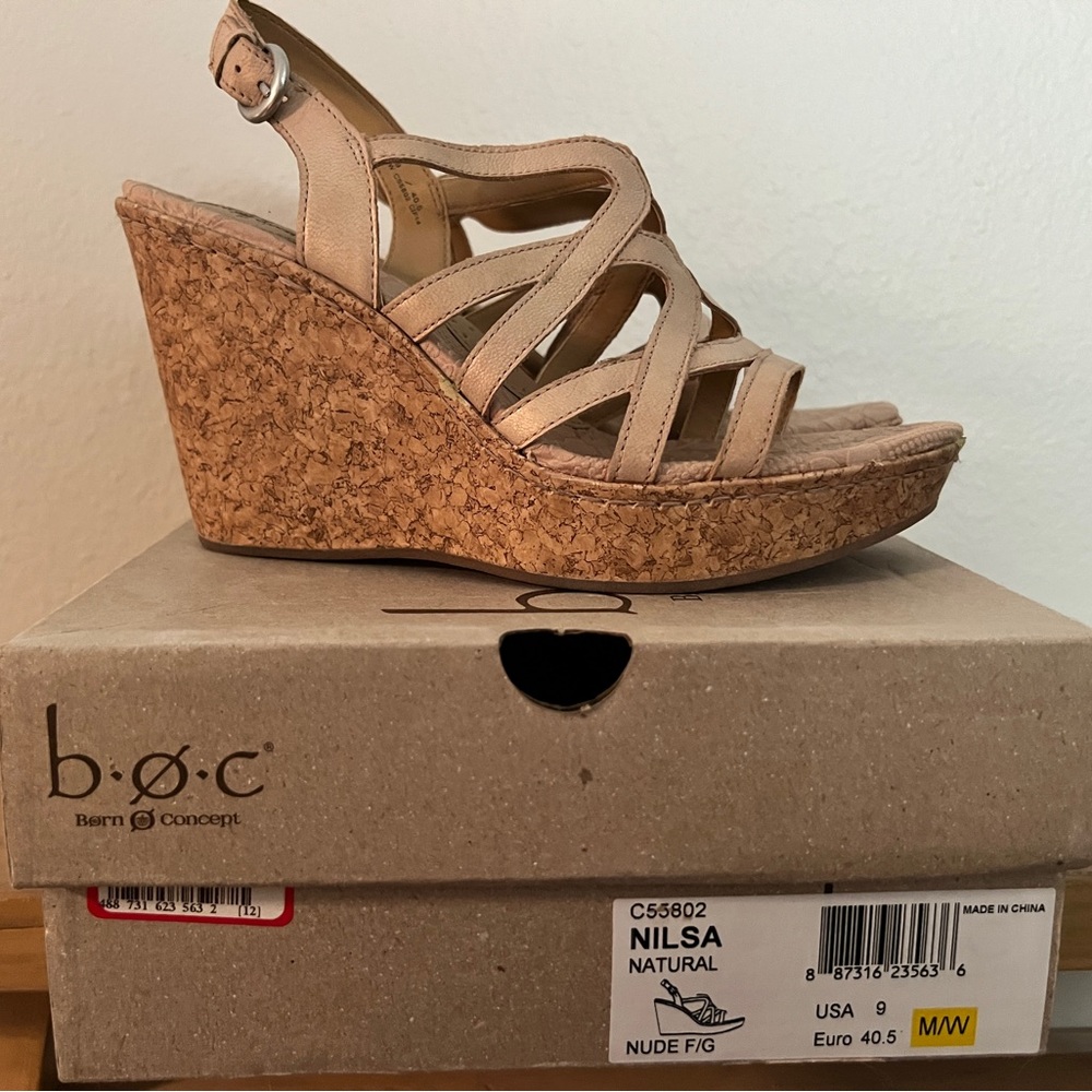 boc Cream Strappy Wedges